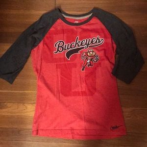 Nike Ohio state buckeye raglan shirt